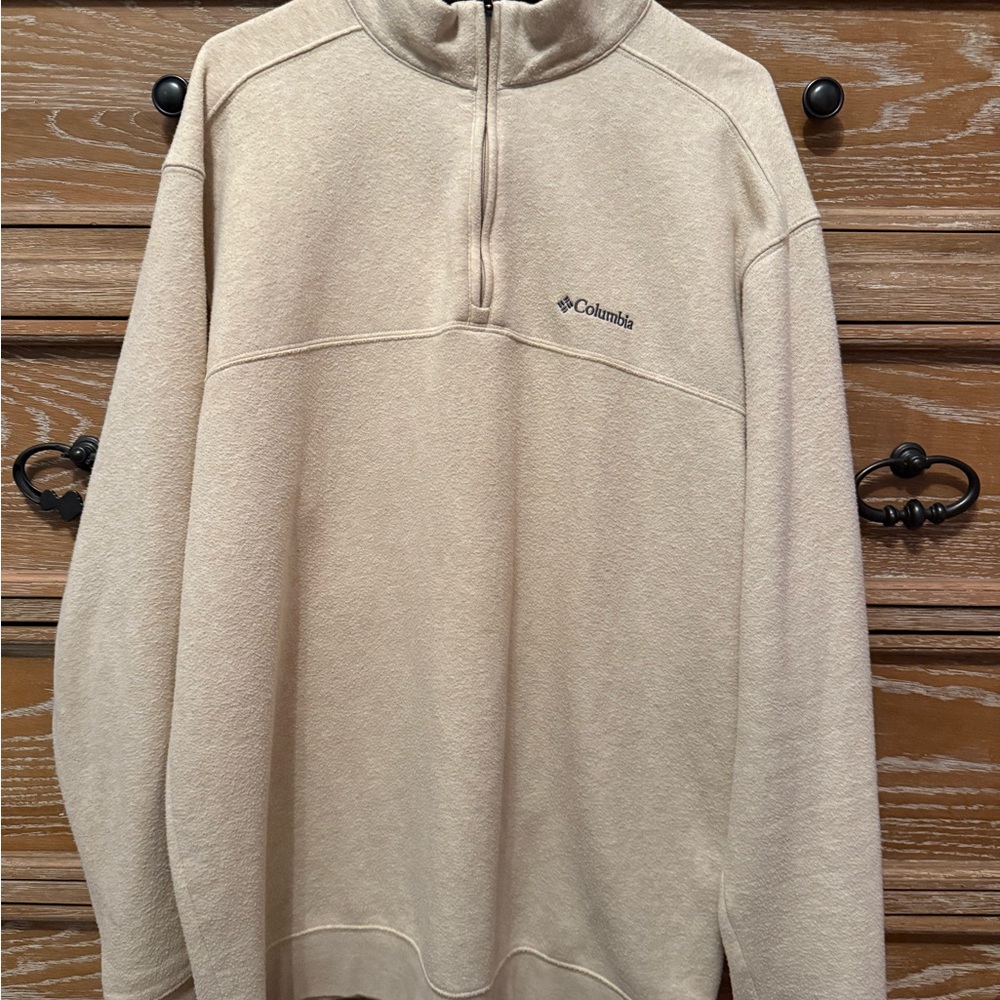 Columbia Men's Zip Up Sweater in Cream